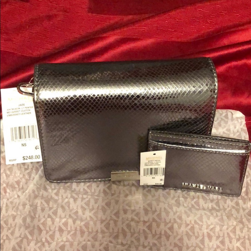 Michael Kors clutch and cardholder